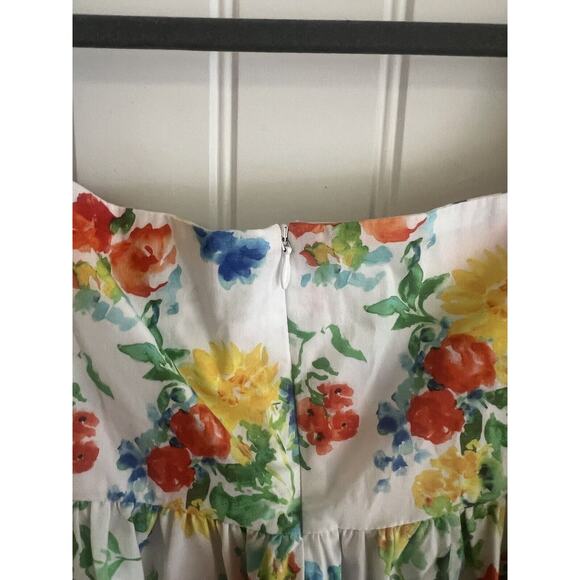 NWT New Caroline Constas Brie Top in White Summer Floral Sz M - Picture 7 of 7